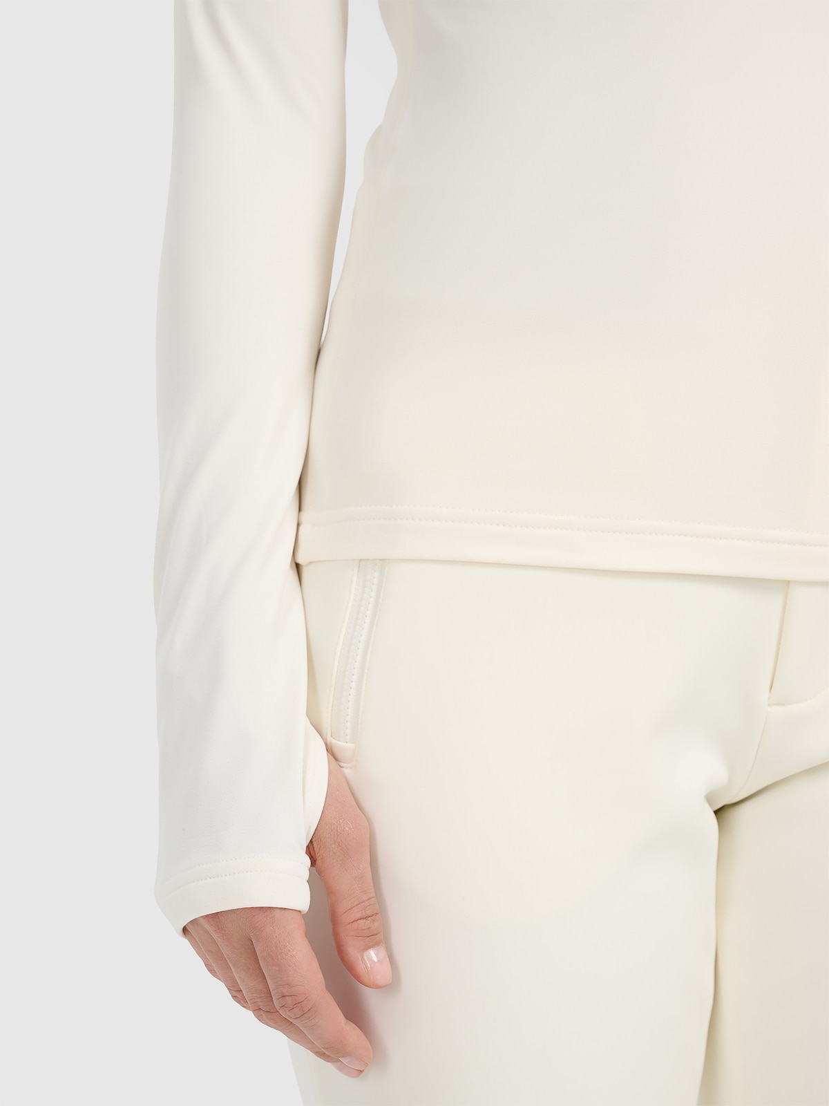 4F bielizna narciarska termoaktywna z jednostronie drapanej dzianiny biały