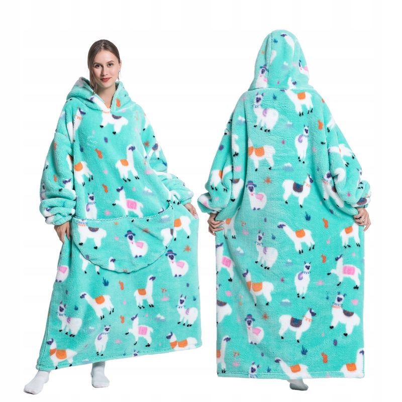 Deka Mikina Dlouhá Teplá Mikinová Deka Bluzokoc Oversive XXL Teplá Mikina Deka