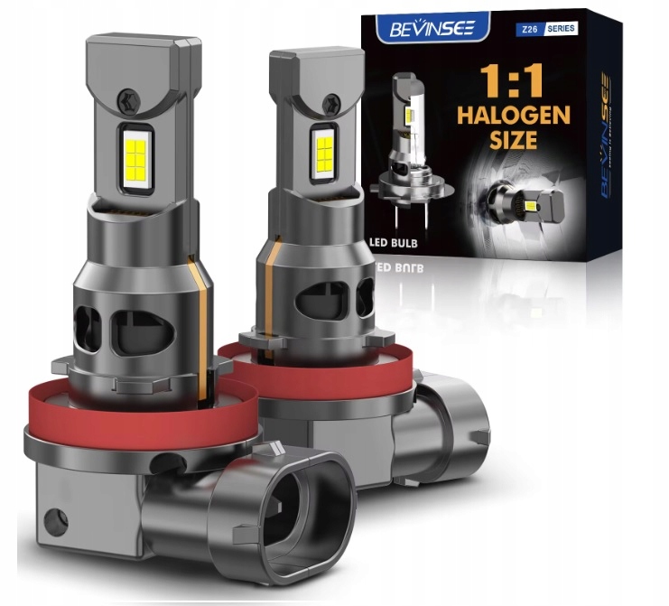 Žárovky H11 Led Bevinsee Canbus 6500K Dálkové Potkávací Velmi Silné +400%