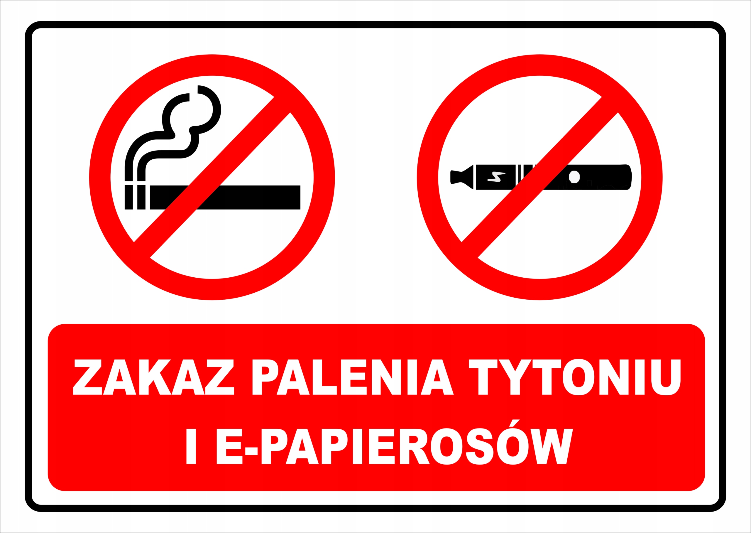 

Tabliczka Zakaz Palenia plastik ~A6