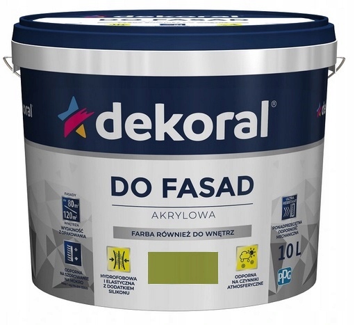 DEKORAL FARBA FASADOWA POLINIT ZIELEŃ OLIWKOWA 10L Marka Dekoral