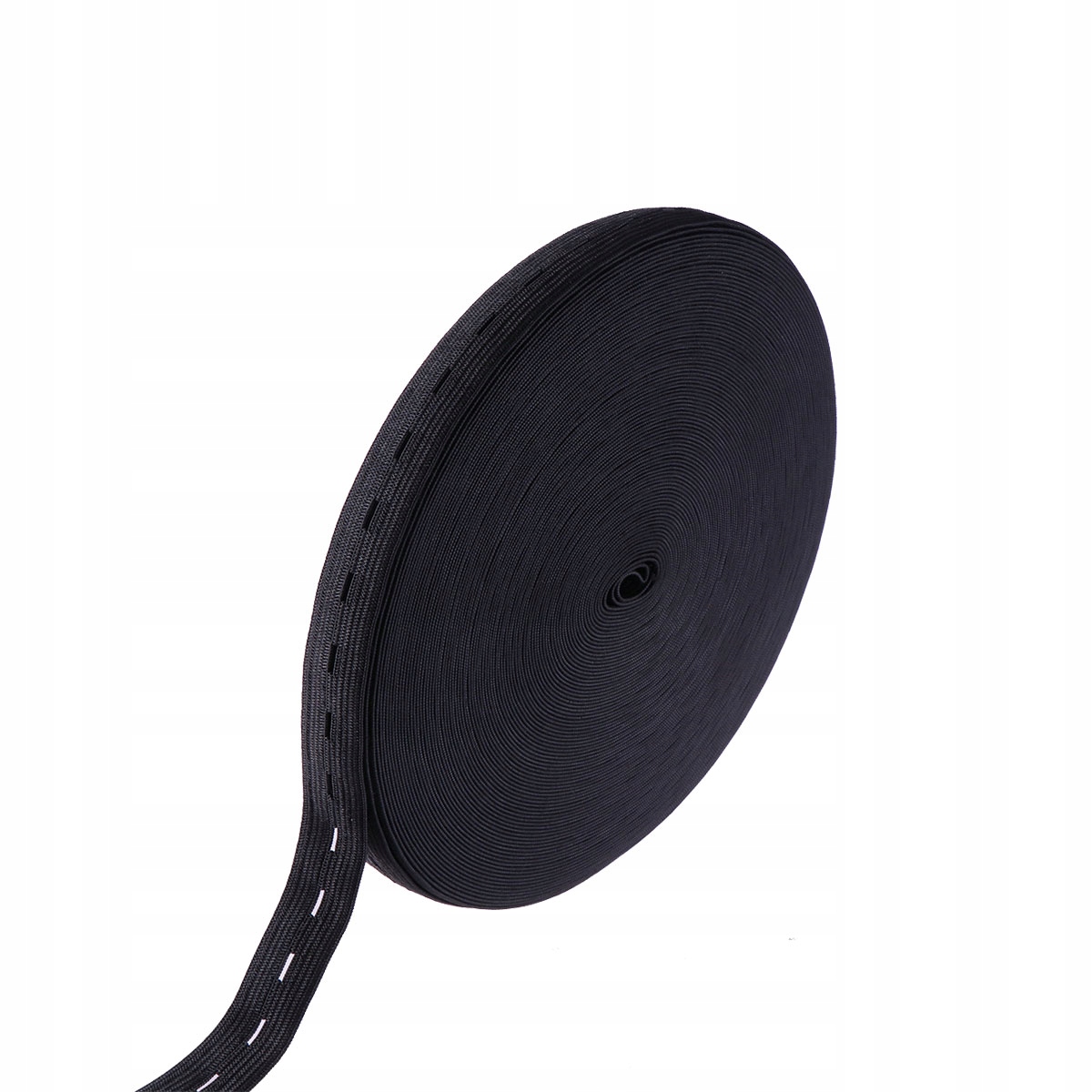 CZARNE SPODNIE Z DZIANINYM ELASTYCZNYM PASEM