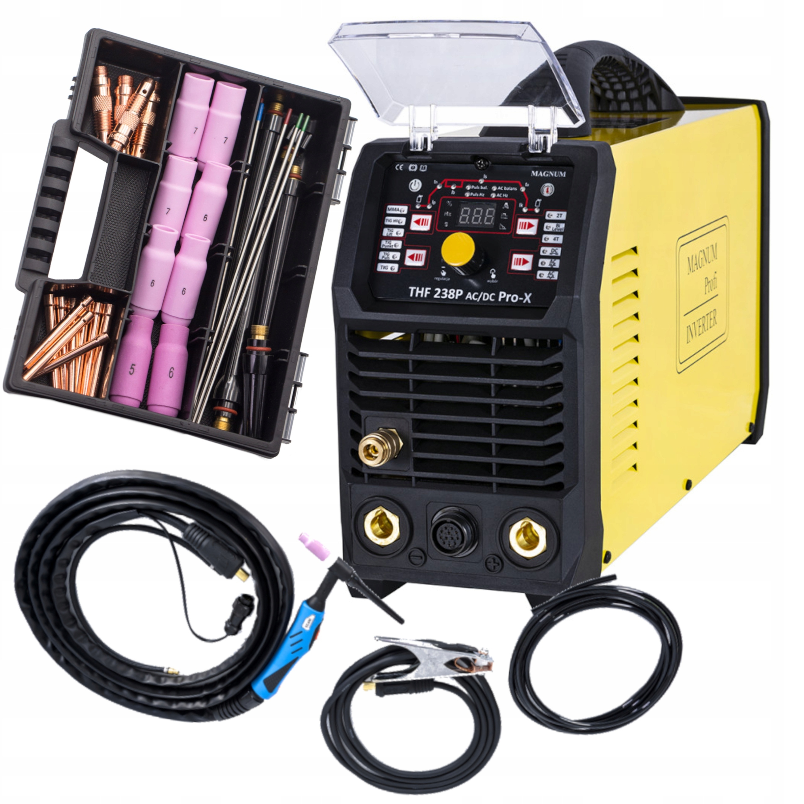 Spawarka inwertorowa Magnum THF 238 PRO-X AC/DC w kolorze czarnym