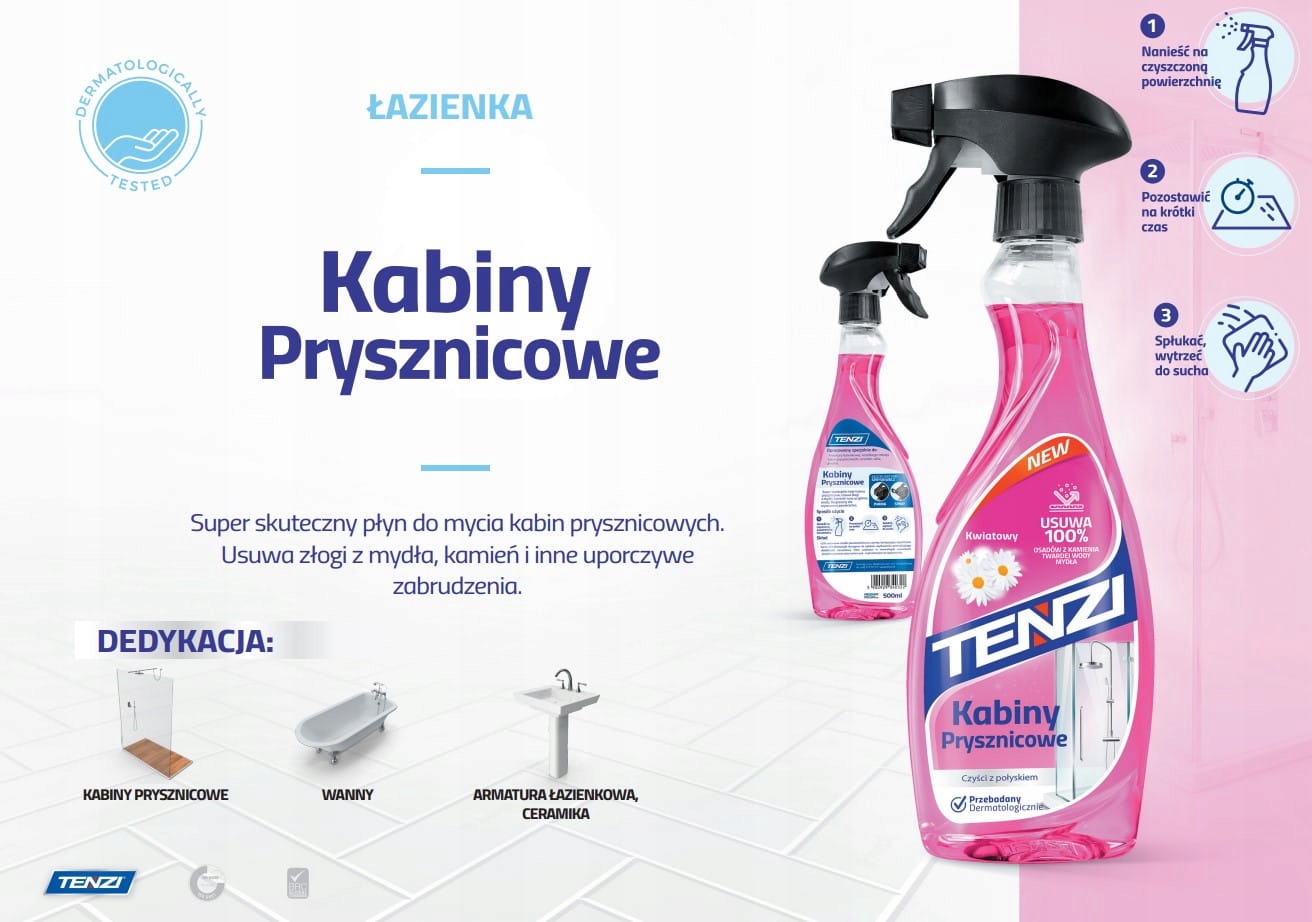 Tenzi Home Pro KABINY PRYSZNICOWE mycie czyszczeni Postać płyn