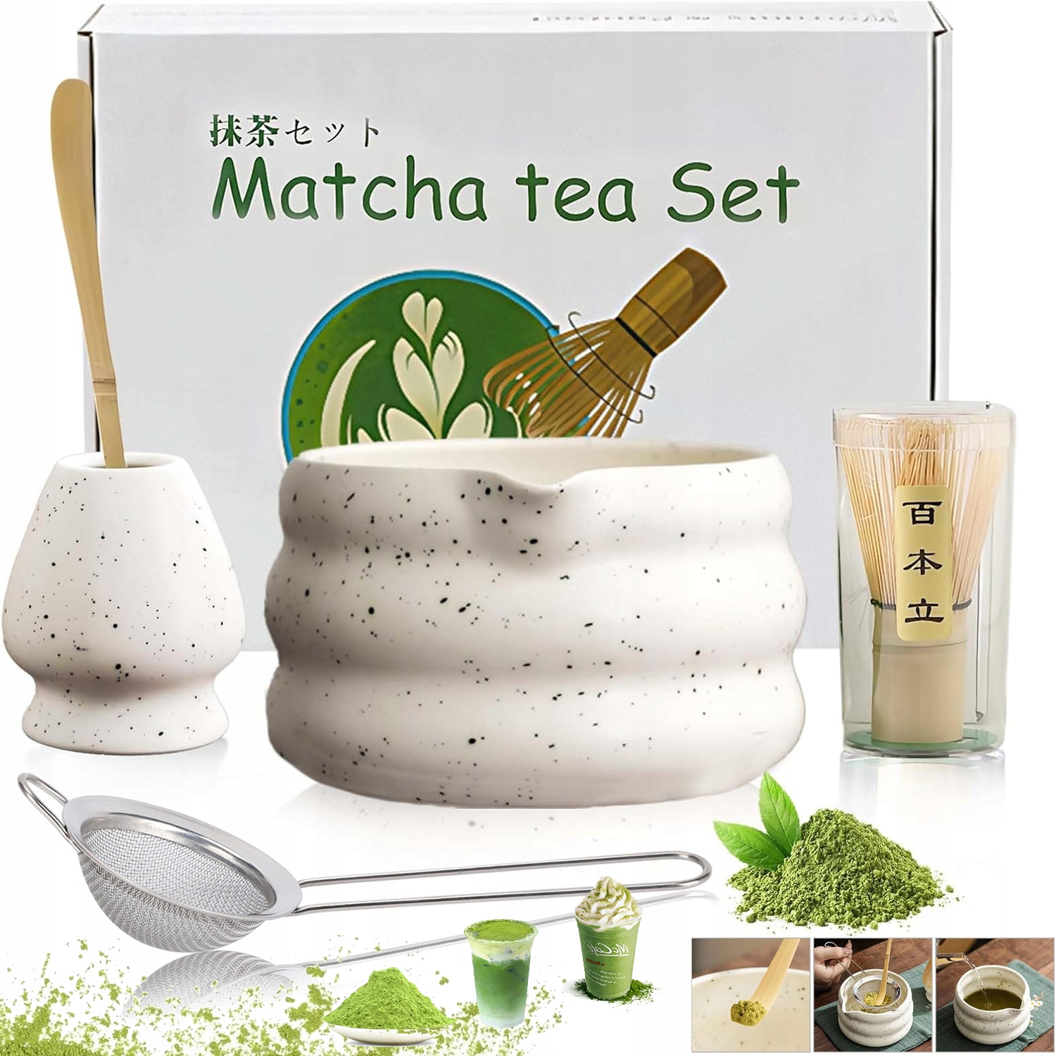Dárková Sada 5 Kusů Na Čaj Matcha Sada Na Vaření Matchy Lžíce