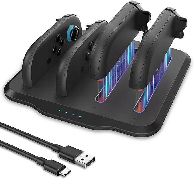 Nintendo Switch 2 stacja ładowania lampka Led ochrona przed przeładowaniem