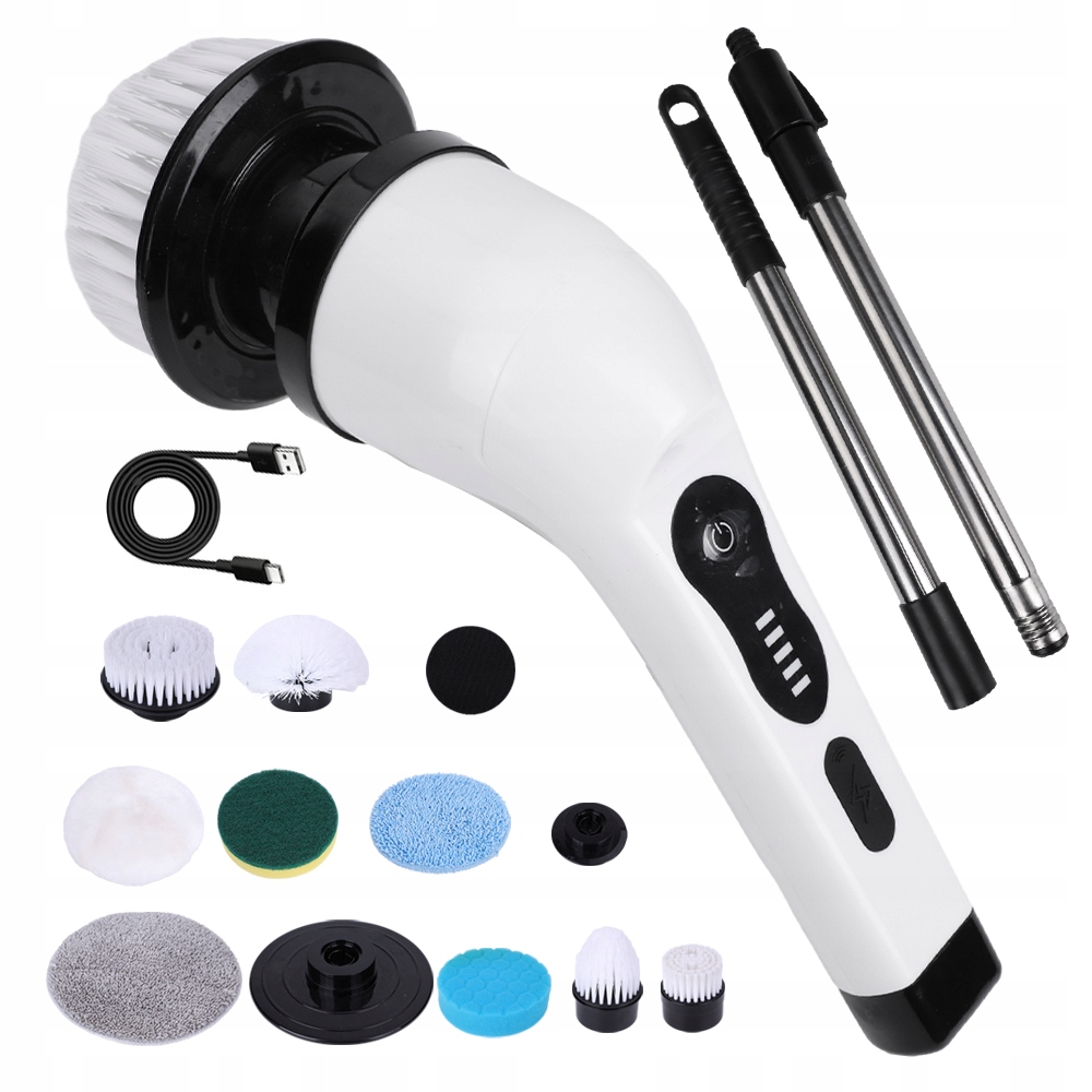 Levně Elektrický Čisticí Mop, Rotační Kartáč, Multifunkční Sada 9V1