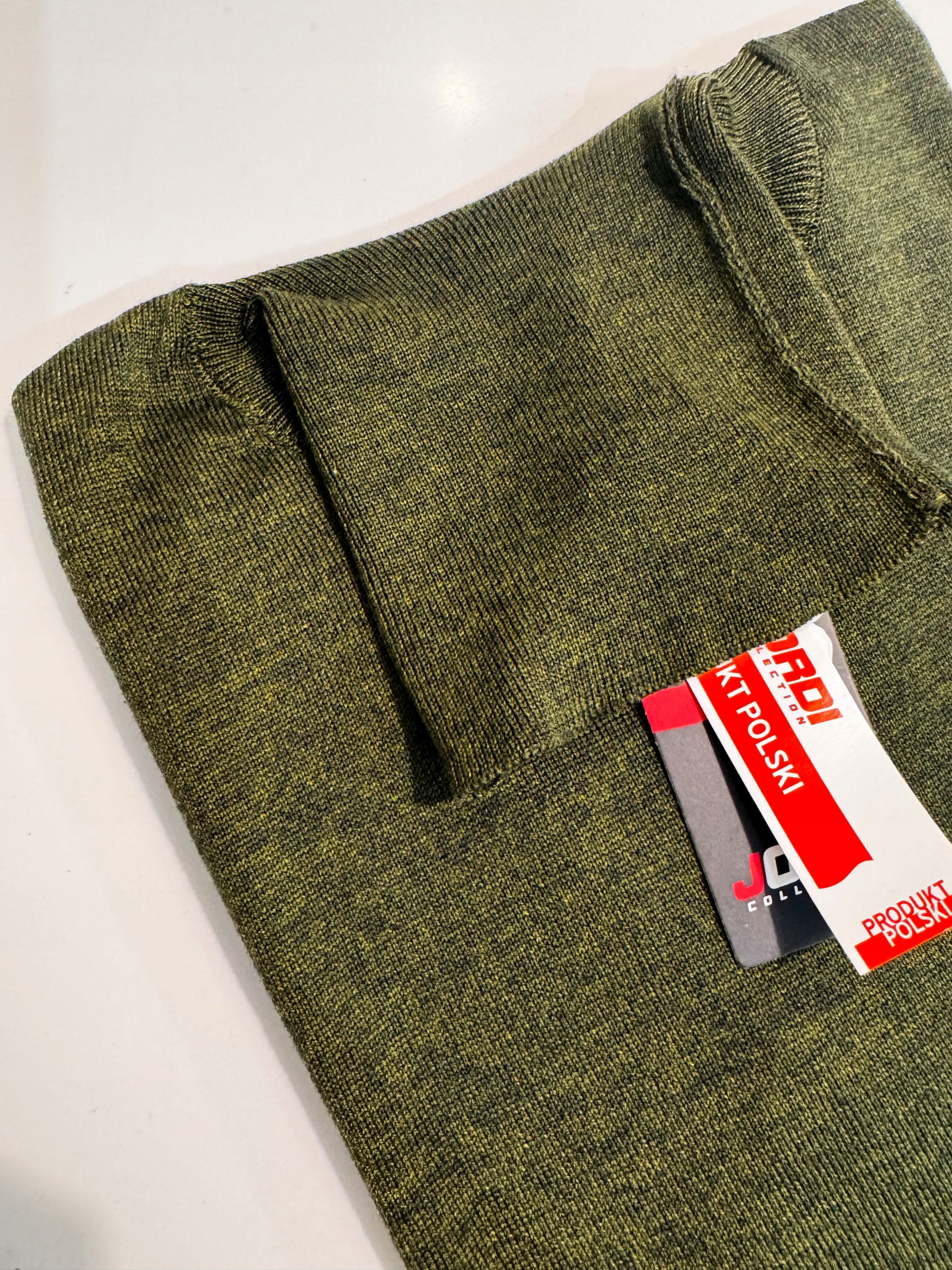 Jordi rolák pánský svetr J790 bavlněný zelený velikost XXL