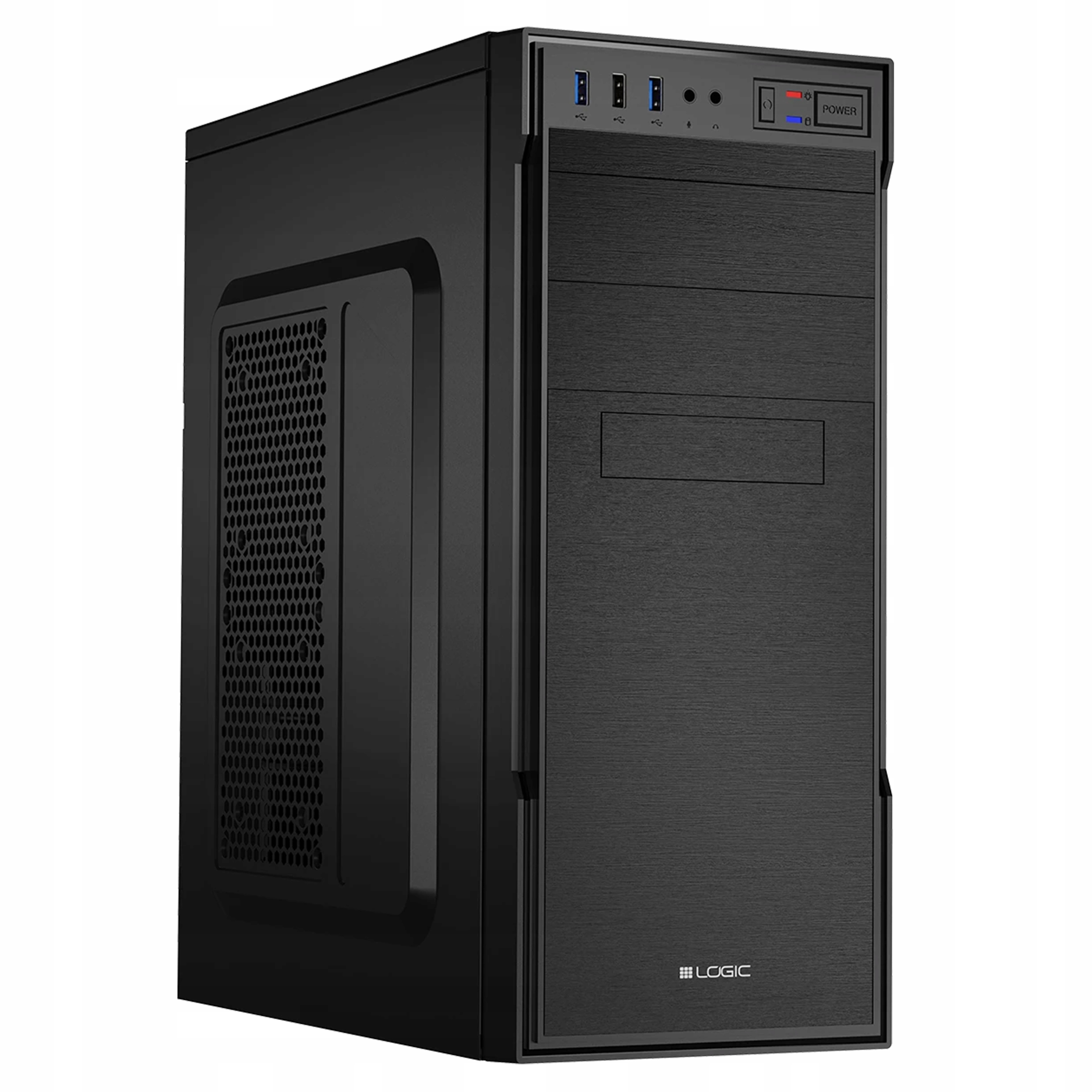 Obudowa komputerowa Logic L1 czarna Midi Tower Trzt złącza Usb na Panelu