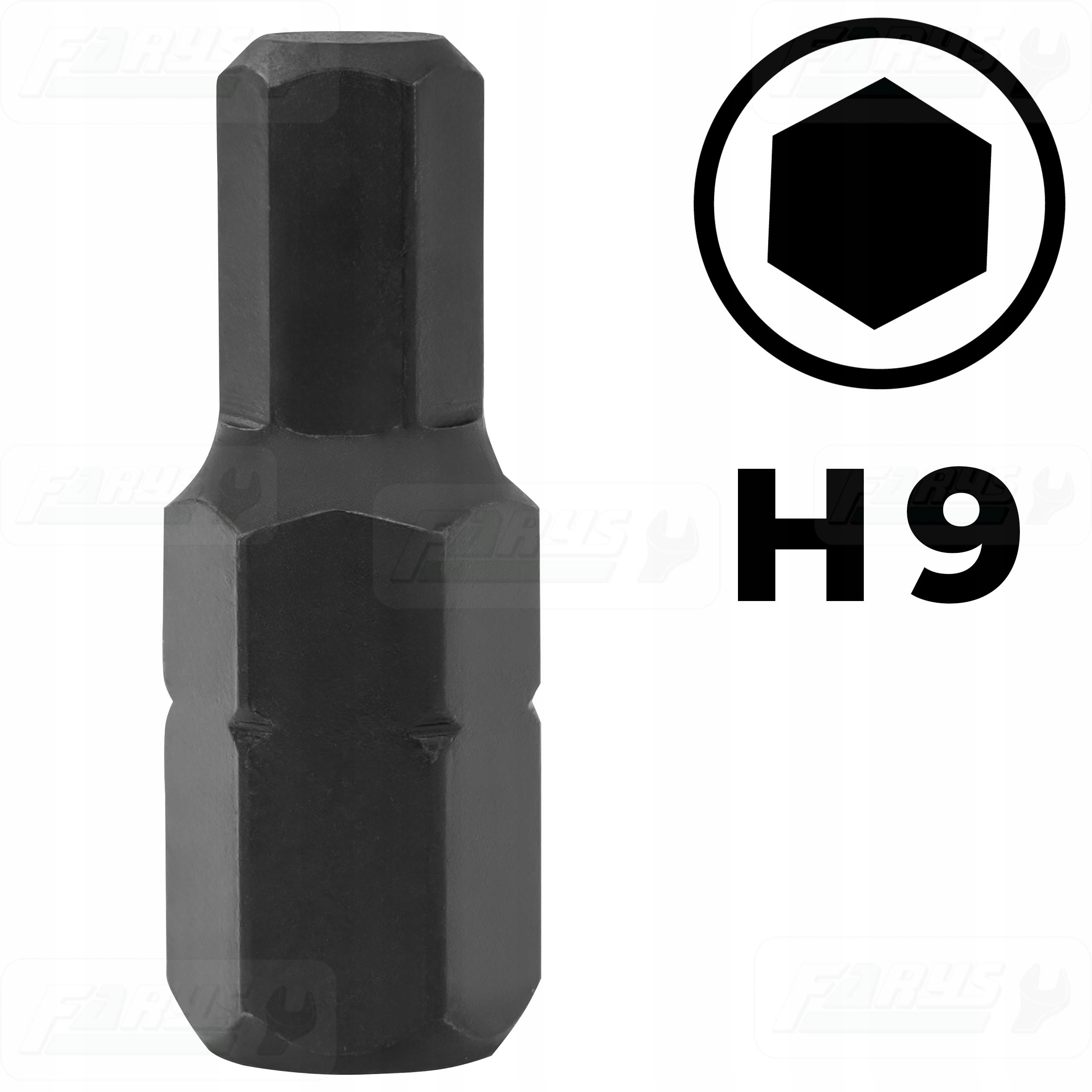 Bit Imbus H9 Końcówka Grot Hex 10mm Długość 30mm Stal S2 FR0453 Farys