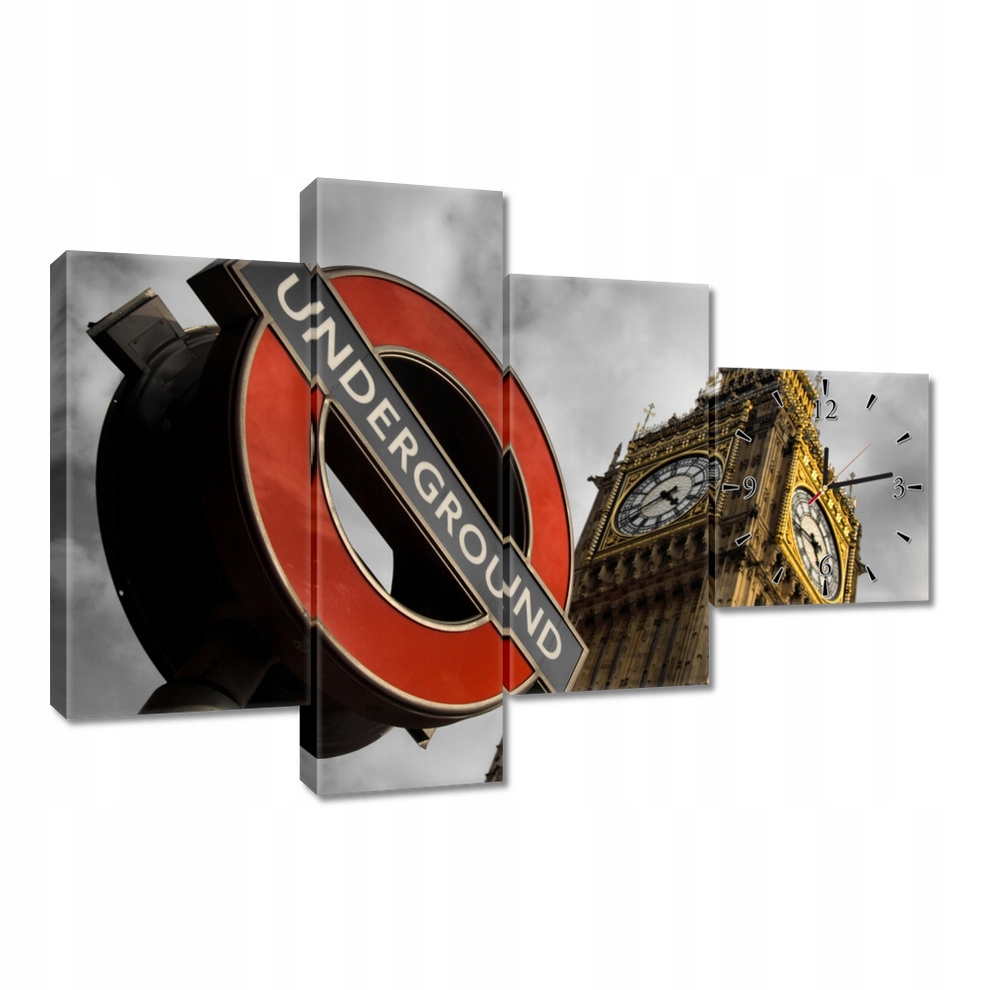 Nástěnné hodiny 100x70 Underground Big Ben