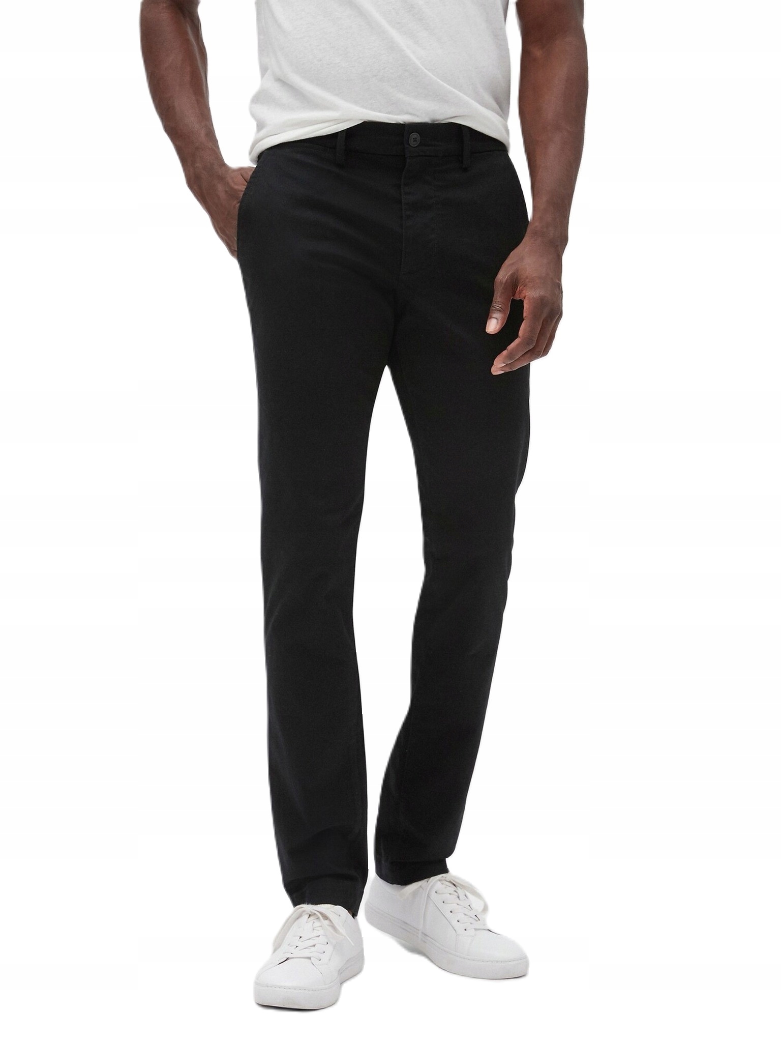 Gap Kalhoty v-essential khaki skinny fit černá
