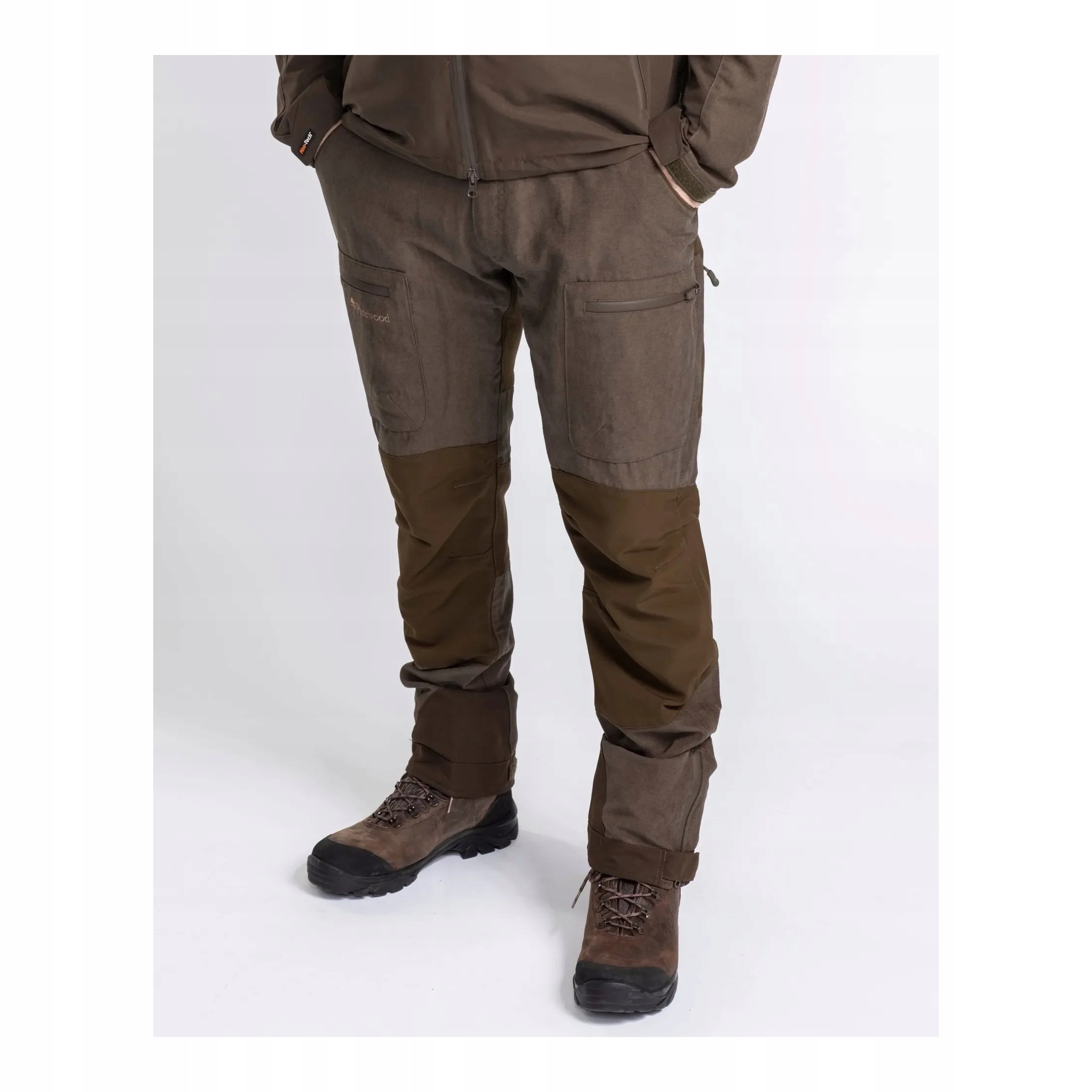 Lovecké kalhoty Pinewood Caribou Hunt Extreme Suede Brown Dark Olive 60