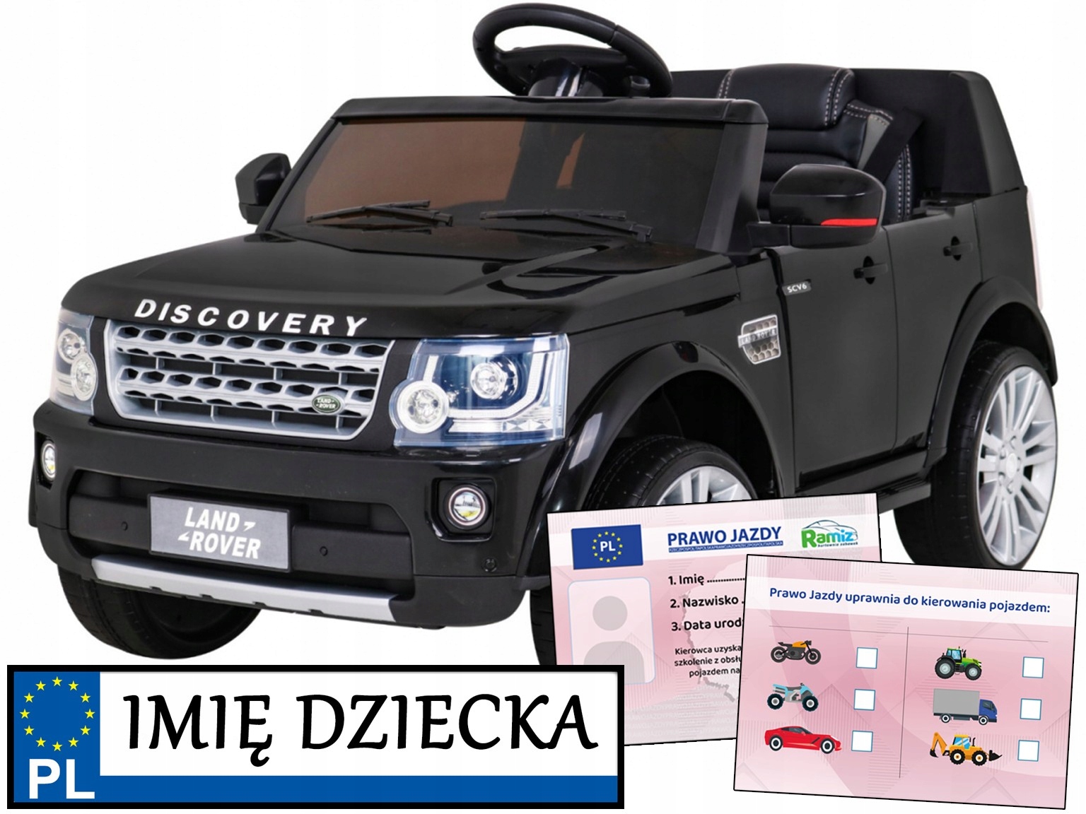 auto elektryczne dla dzieci Land Rover Discovery pilot dla rodzica