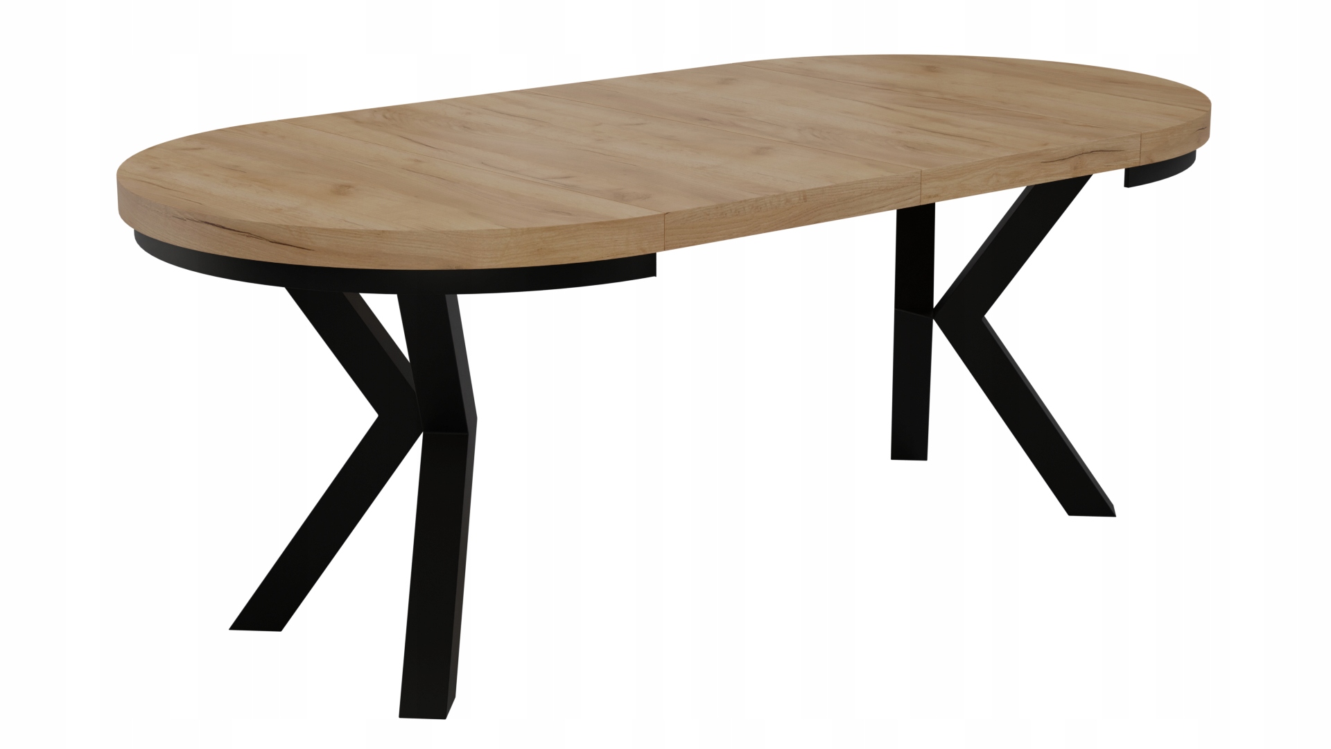 STÓŁ OKRĄGŁY ROZKŁADANY NOGA METAL SALON KUCHNIA 100cm+2x50cm Średnica 100 cm