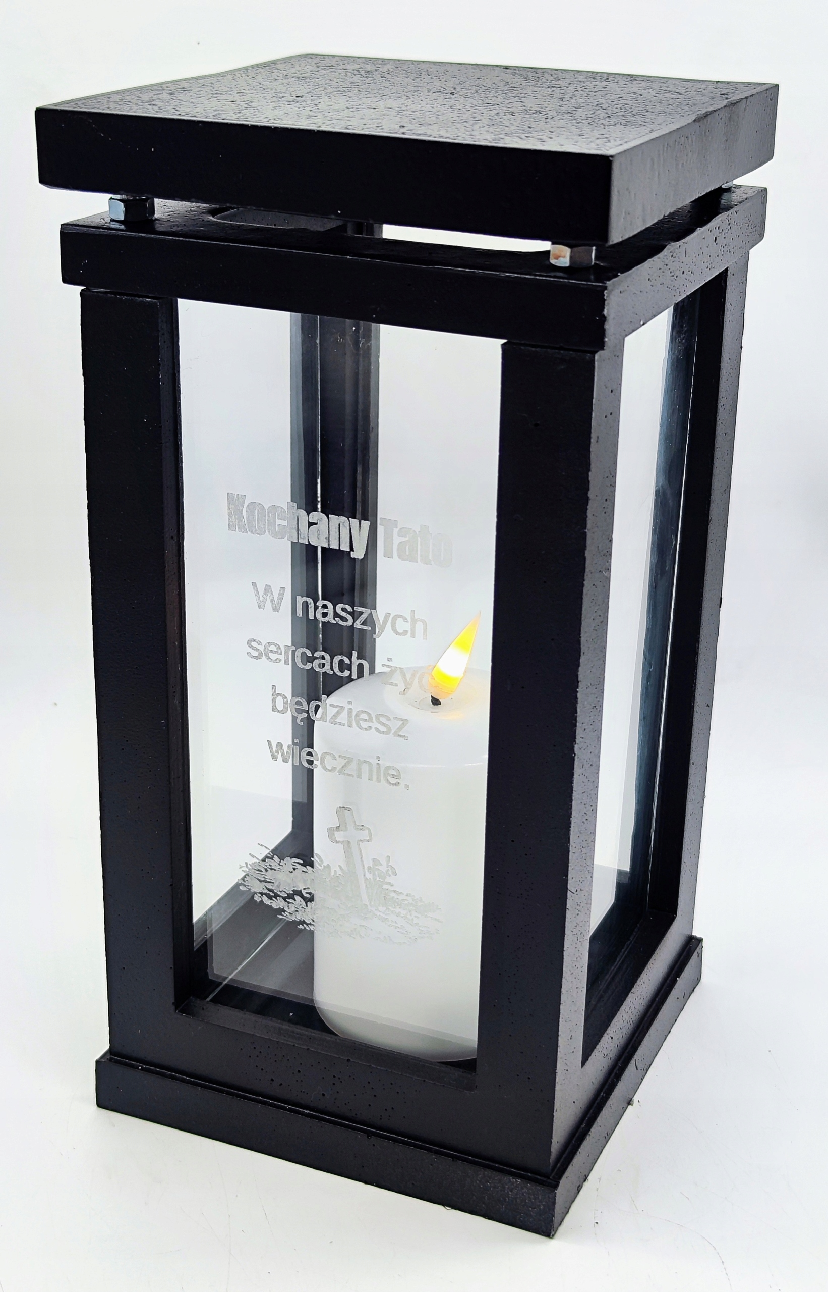 Lampáš Domino Personalizovaný Gravírovaný Mama Živica Čierny 1 Ks