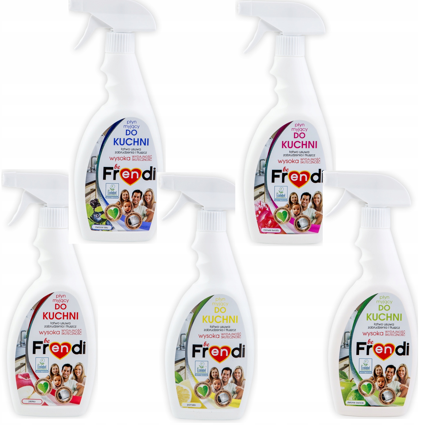 

BeFrendi Płyn myjący do kuchni 5 x 500ml Mix Zapac