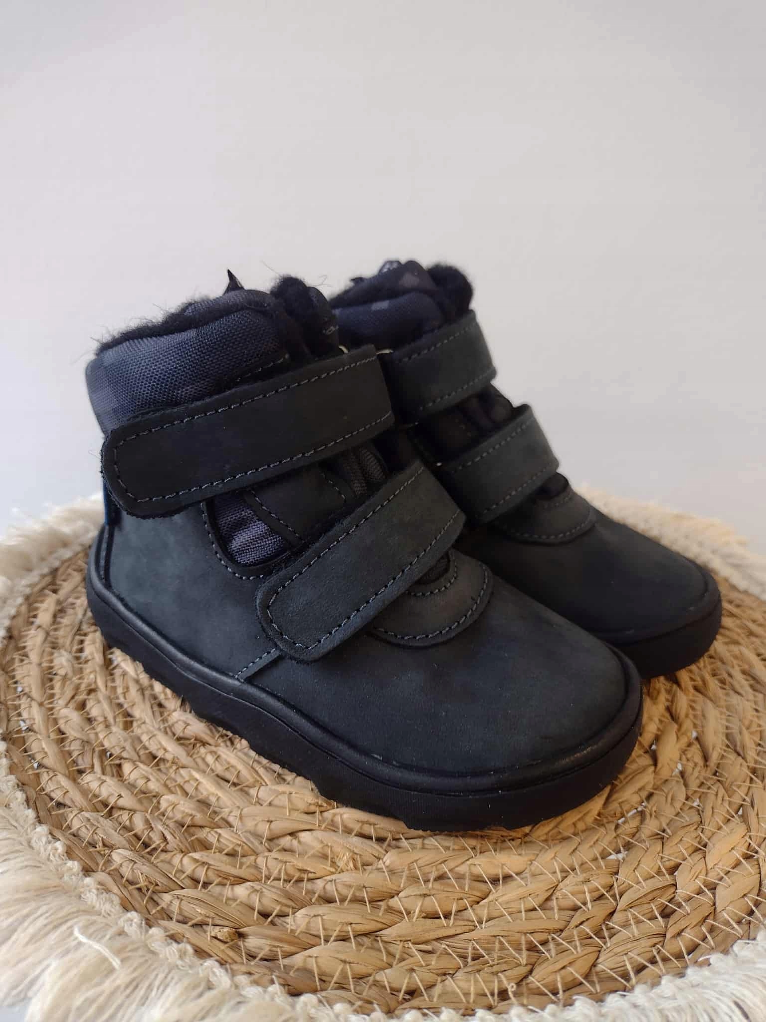 Trzewiki zimowe Mazurek 1360 ciemny jeans pixel barefoot r.24