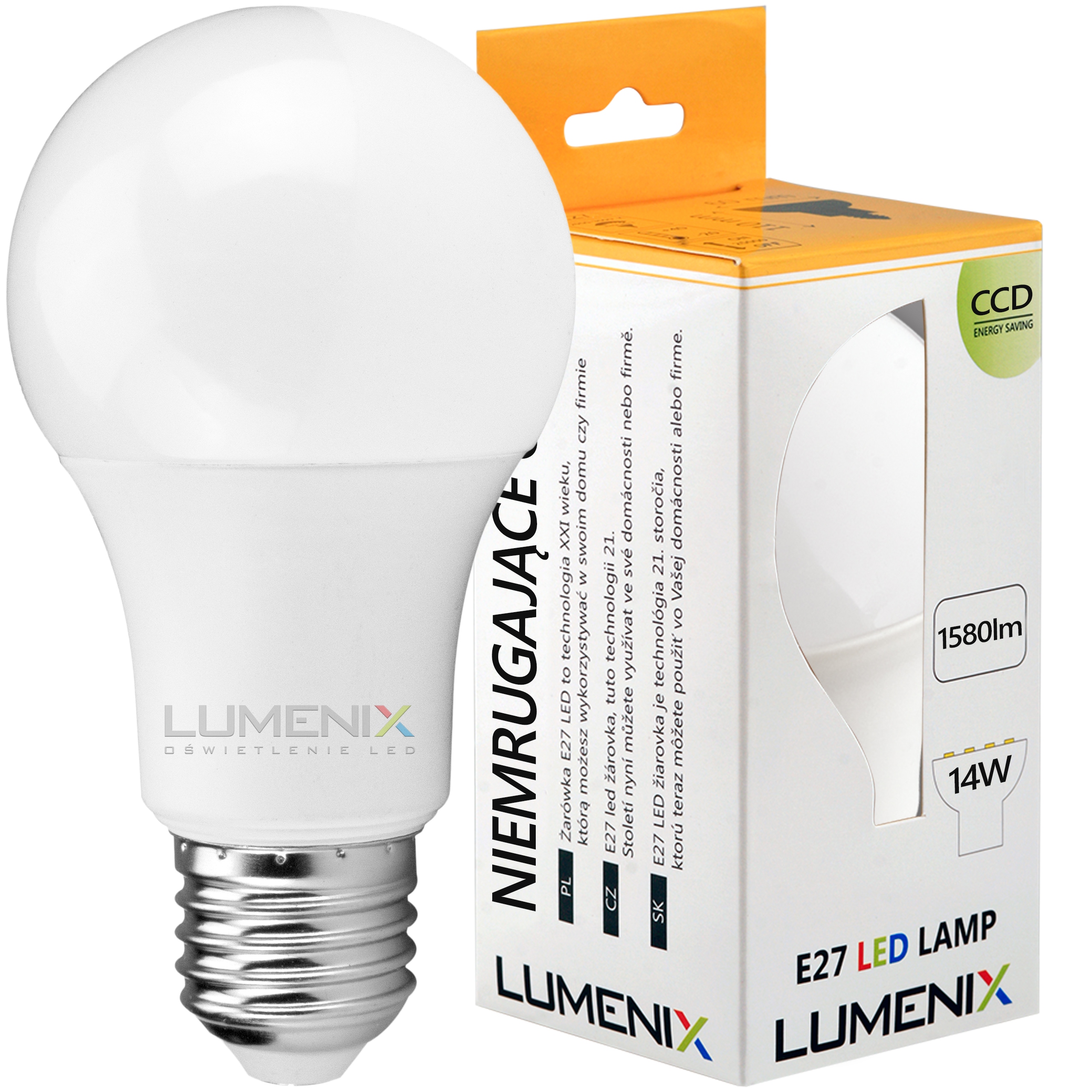 

Żarówka Led E27 1580lm 14W CCD Ciepła