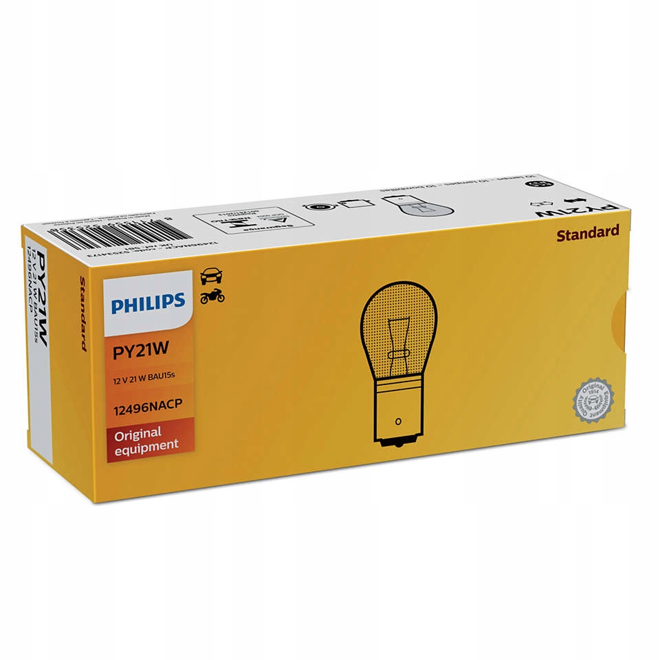 

Philips Żarówka 12V 21W PY21W BAU15s Pomarańczowa
