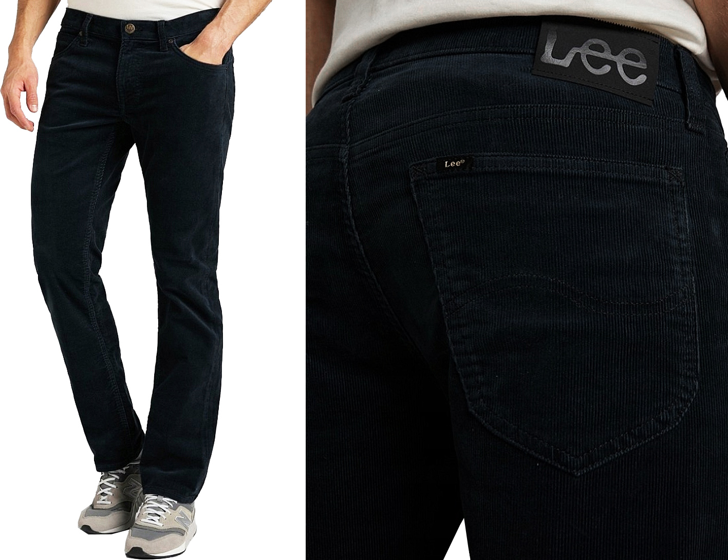 Lee Daren jednoduché džíny straight Zip Fly Black W36 L34