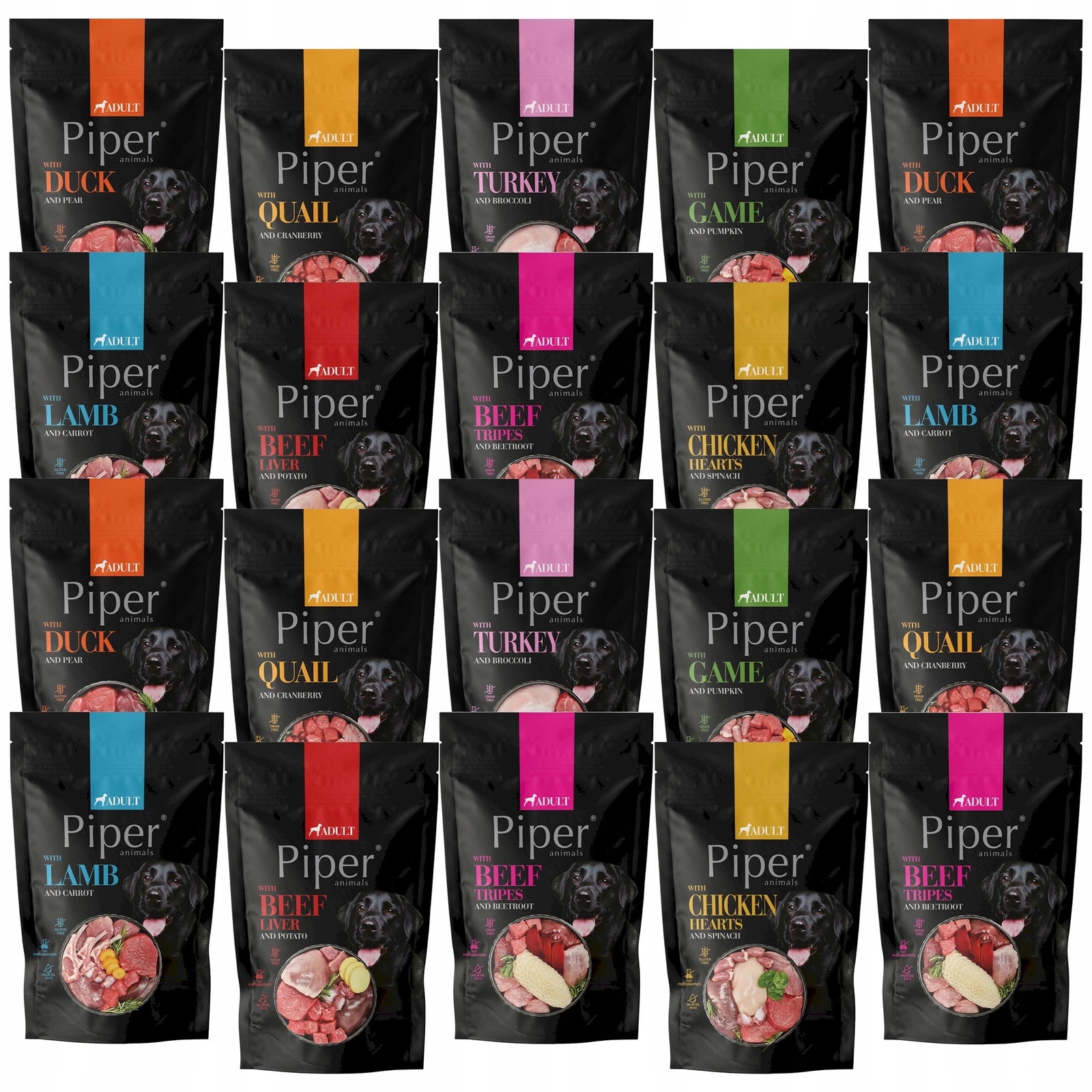 Piper Karma mokra dla psa Dolina Noteci Mix Smaków 20 x 500g