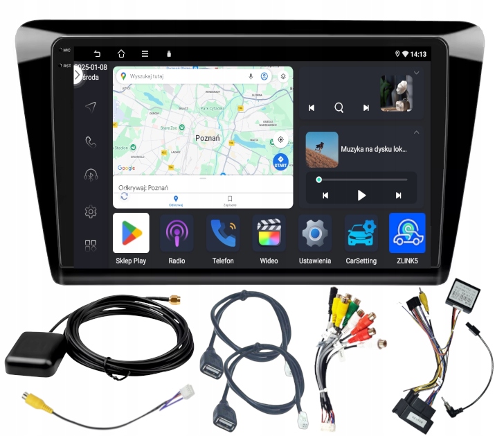 Rádio Gps Navigace Seat Toledo IV 2012-18 Wifi Carplay Usb 4GB 64GB