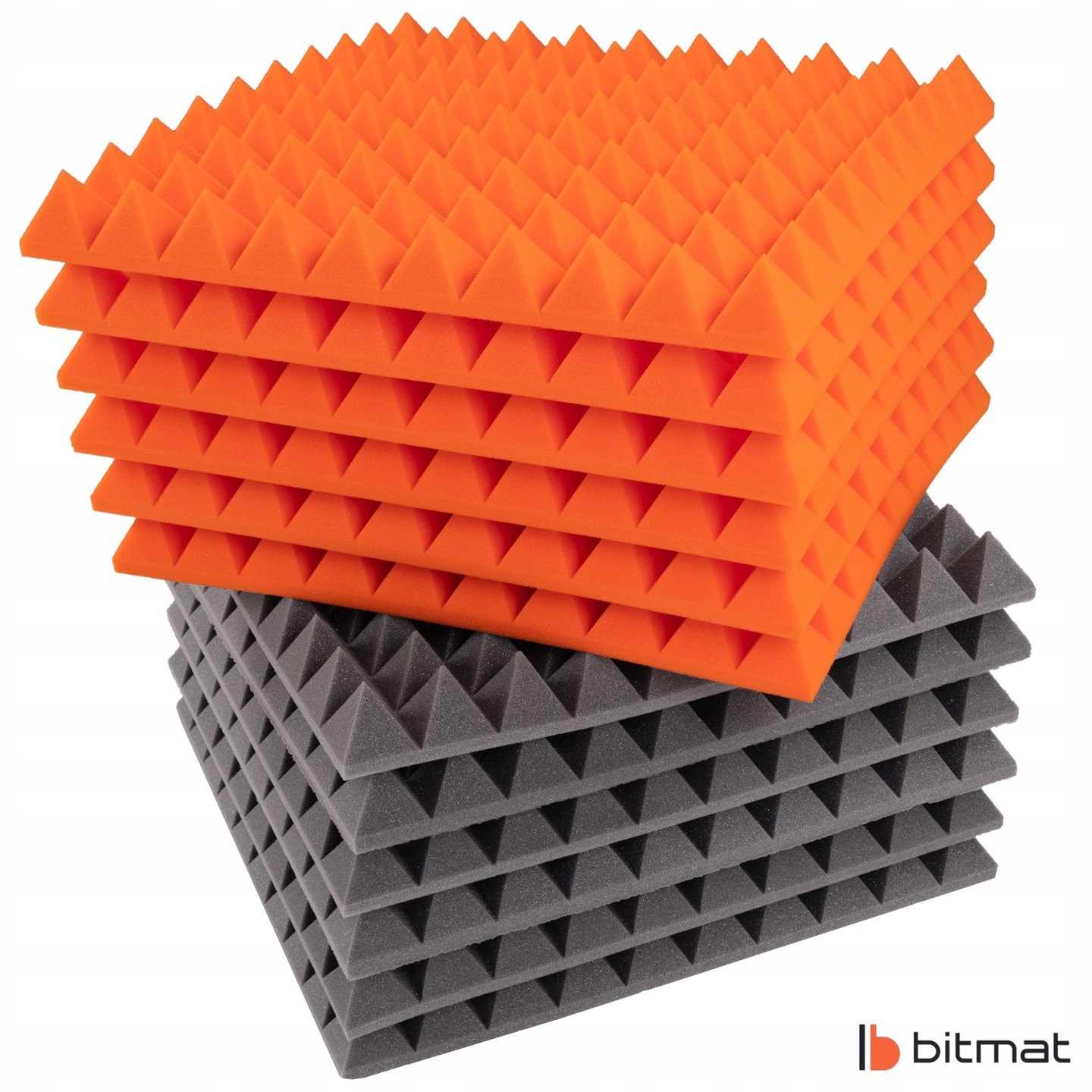 Panele Akustyczne Pianka Akustyczna Piramidka 1m² stożek panele echo pogłos Model Piramidki wygłuszające zestaw kolor 1m²