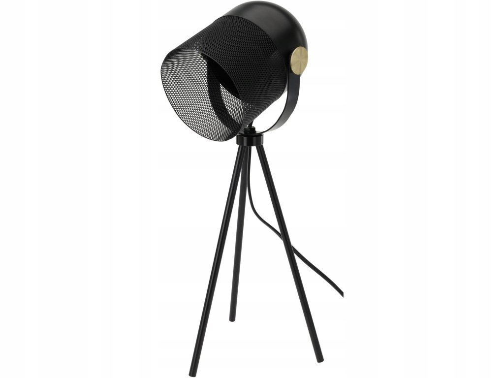 Kovová stolní lampa Loft, černá, 52 cm