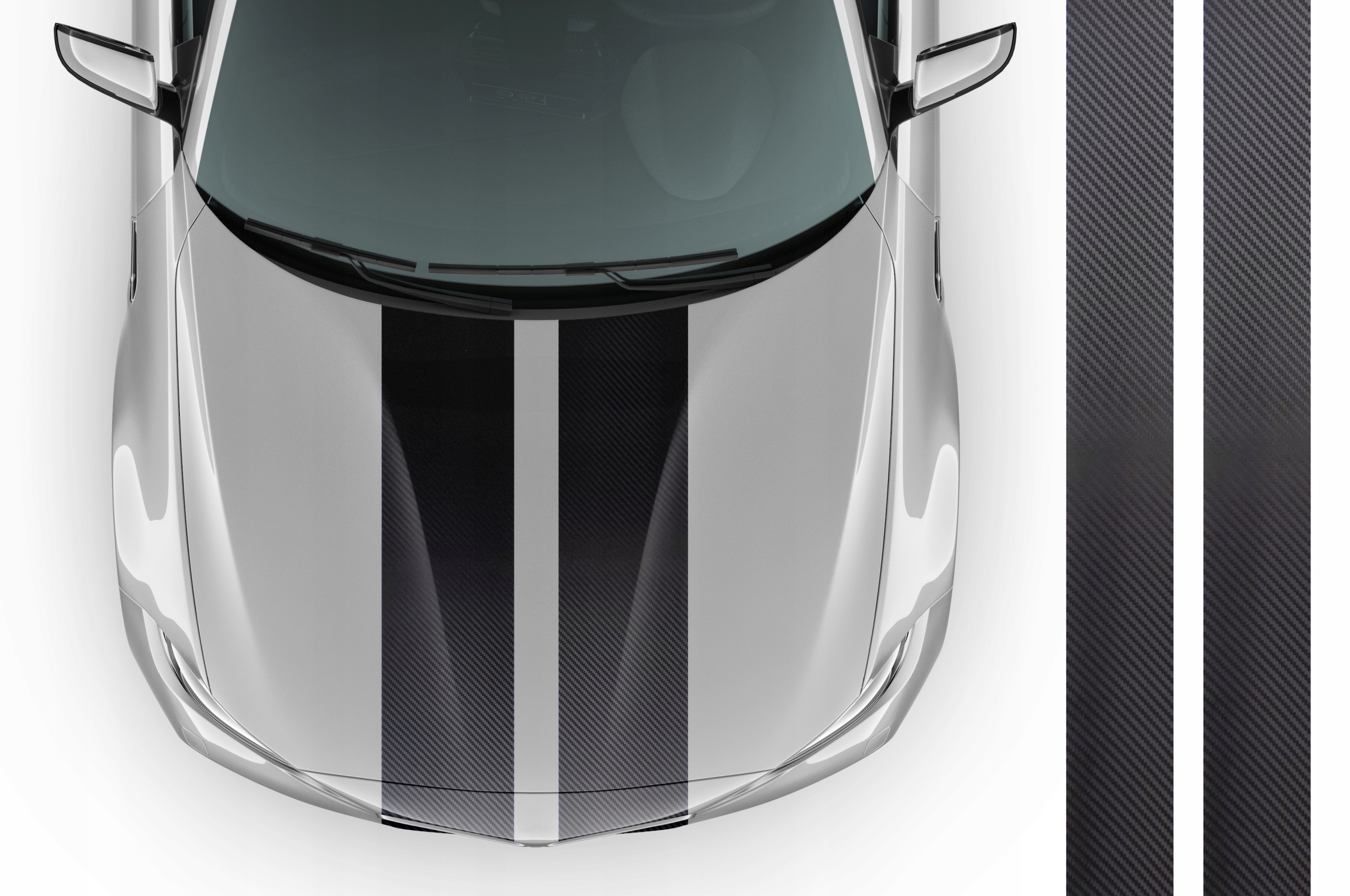 Carbonové Pásy Na Auto samolepky 20x2 x 4 mb