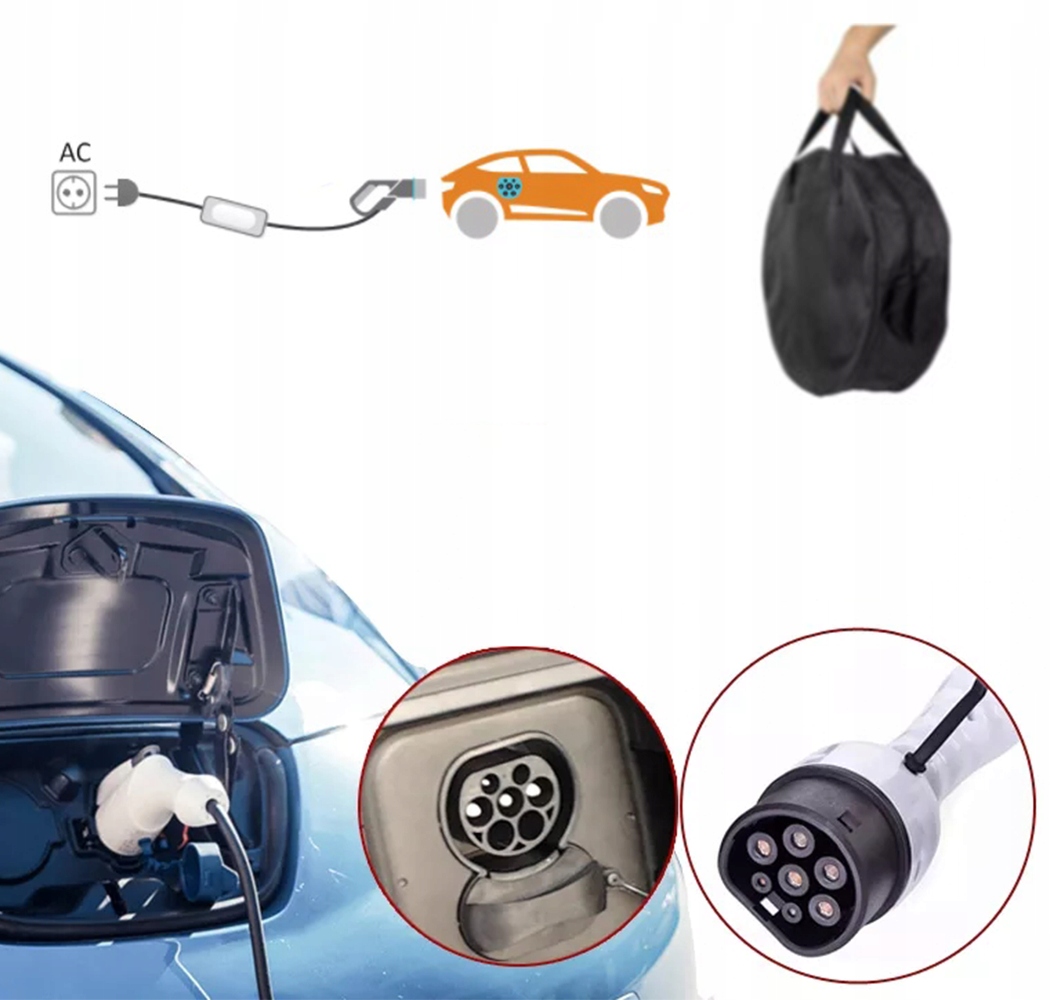 Ladowarka mobilna Type 2 Schuko 3 5kW EV PHEV Additional Functions electricity meter