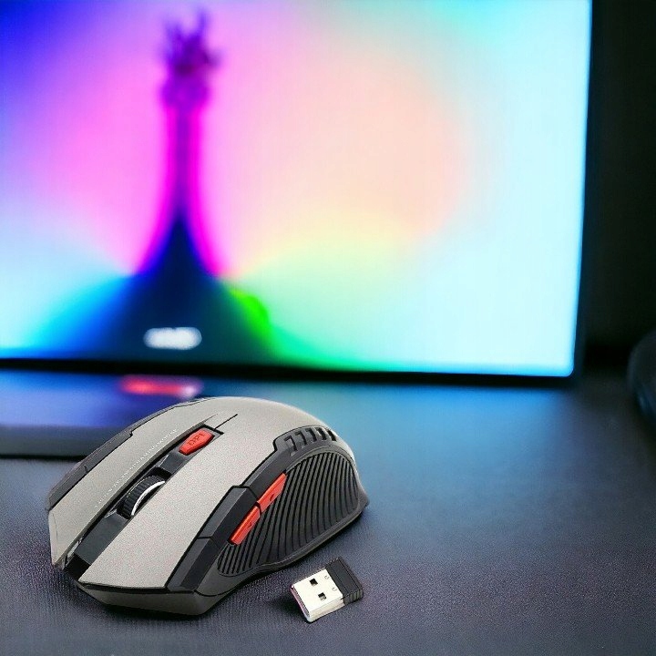 MYSZ BEZPRZEWODOWA MYSZKA GAMINGOWA DLA GRACZY LED Interfejs USB (Radio 2.4 GHz)