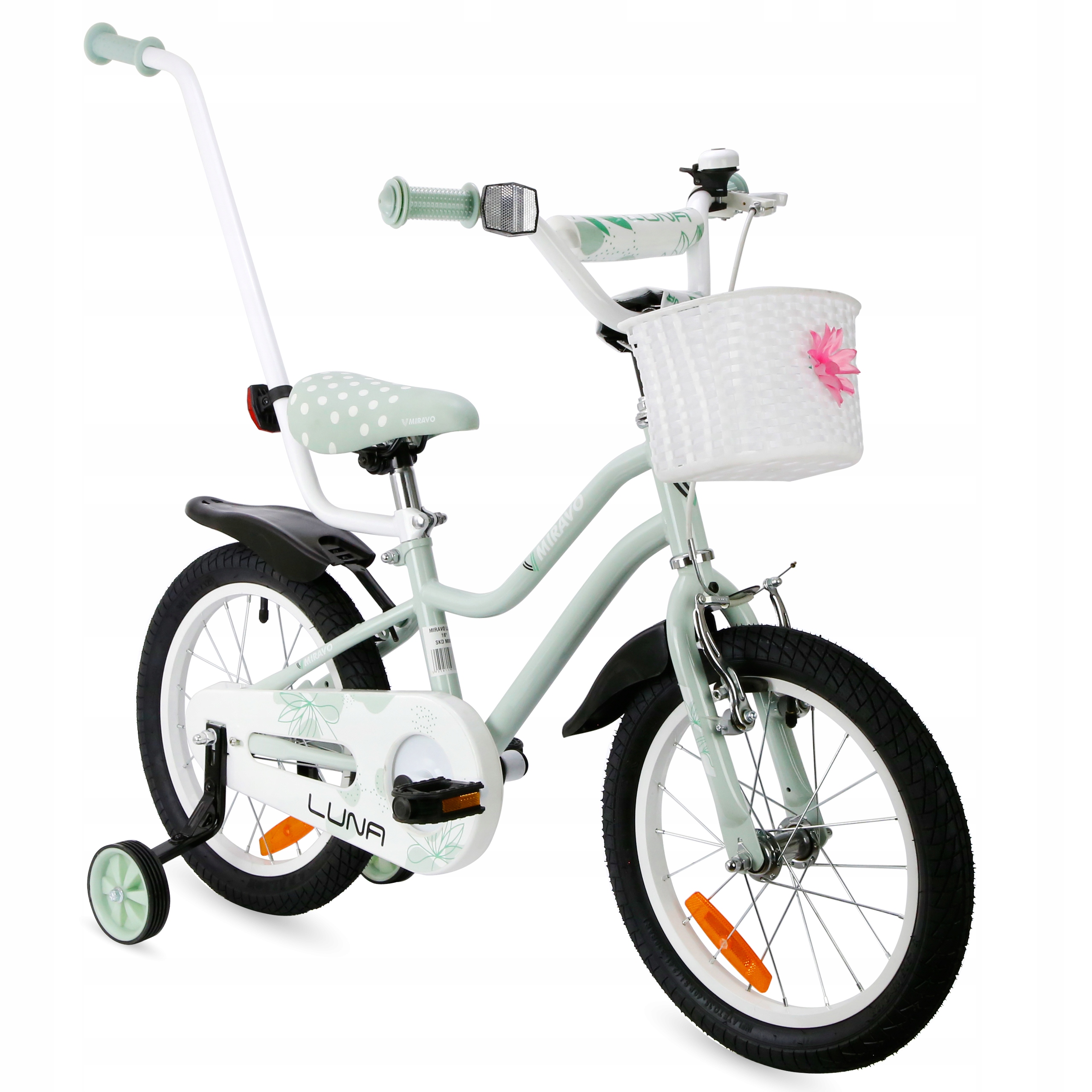 Rowerek Dziecięcy 16 Cali Rower Dla Dziewczynki Koszyk I Prowadnik