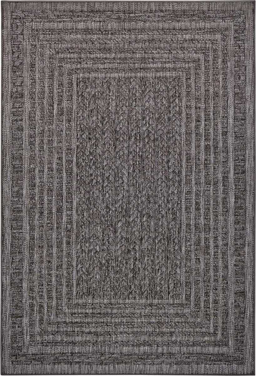 Vonkajší koberec na terasu 240 x 340 cm typu sisal, grafitový