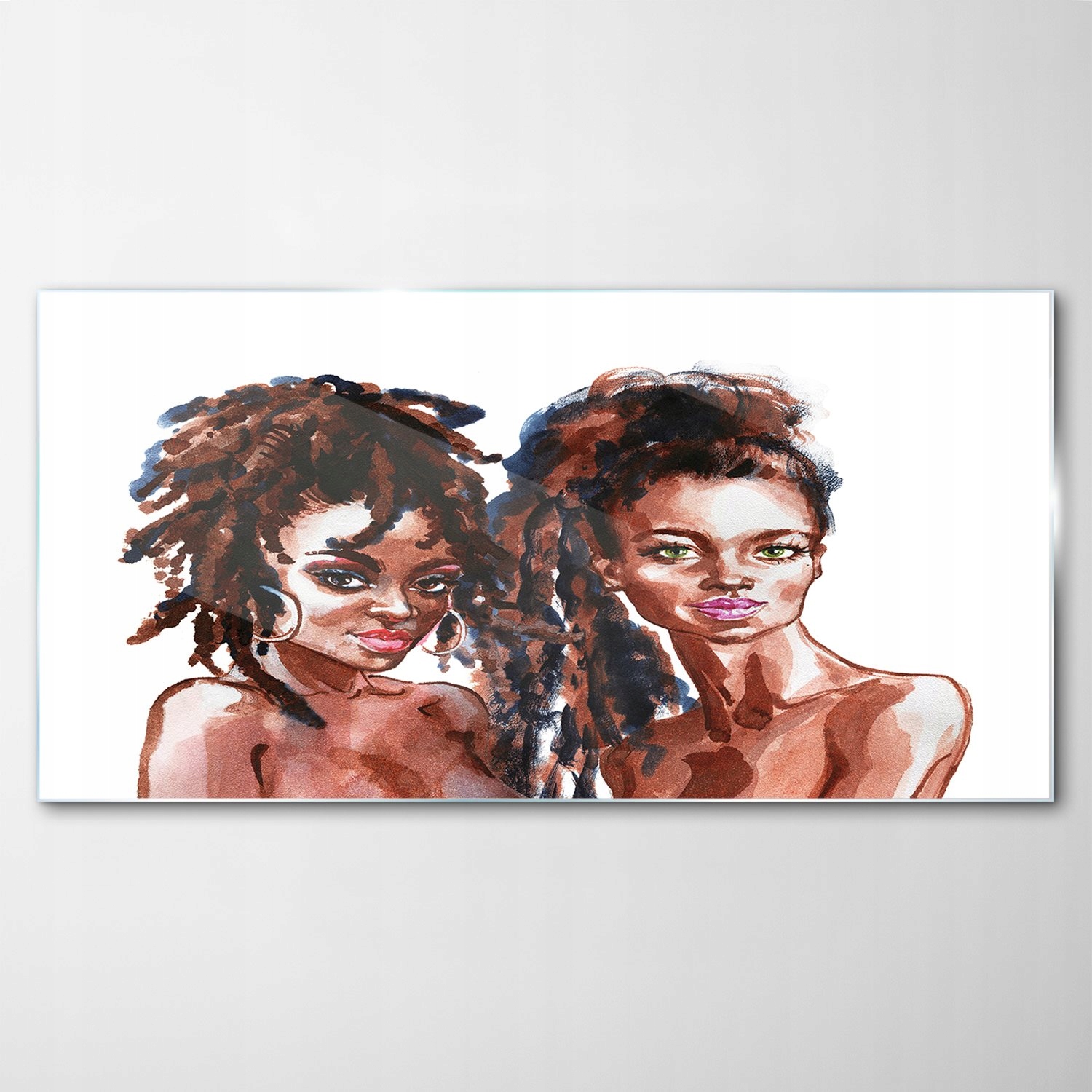 Tvrdený sklenený obraz Art Afrika Žena 100x50