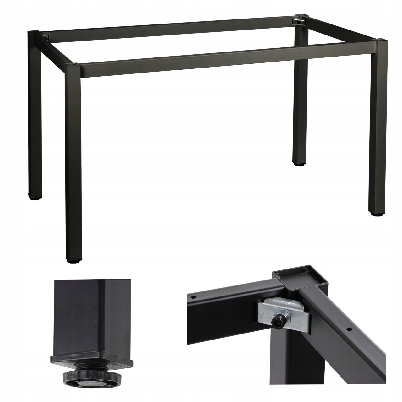 Rám Na Stôl, 76 X 76 CM, Čierny, Štvorcové Nohy