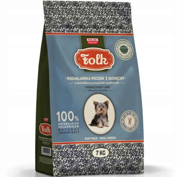 Levně Suché krmivo pro psy Folk Mini Podhale pečené jehněčí 7 kg