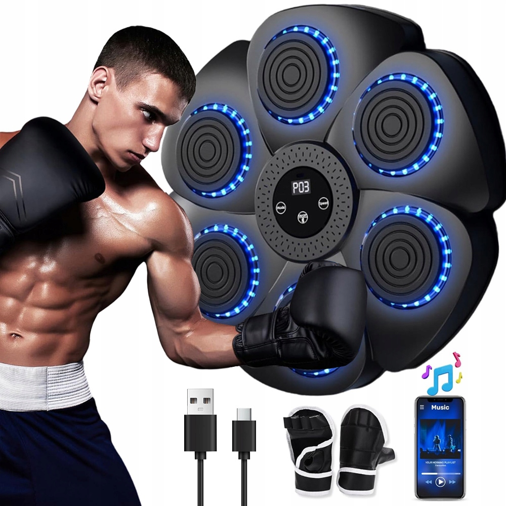 Bluetooth Music Boxing Machine W Treningowy Ściana Bokserska 9 Trybów Z Usb