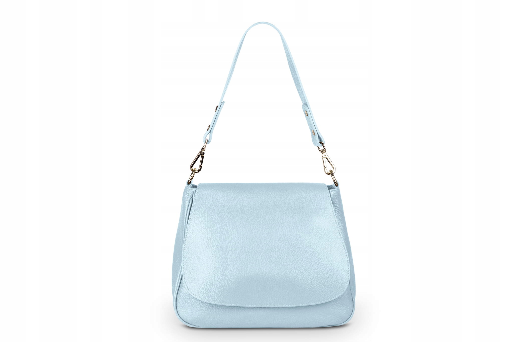 Kožená kabelka Vera Pelle Dritto Modrá