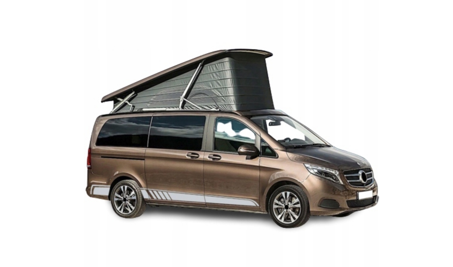 MERCEDES W447 W639 AMG PASY BOCZNE EDITION 1 KOMPLET CZARNY POŁYSK LONG