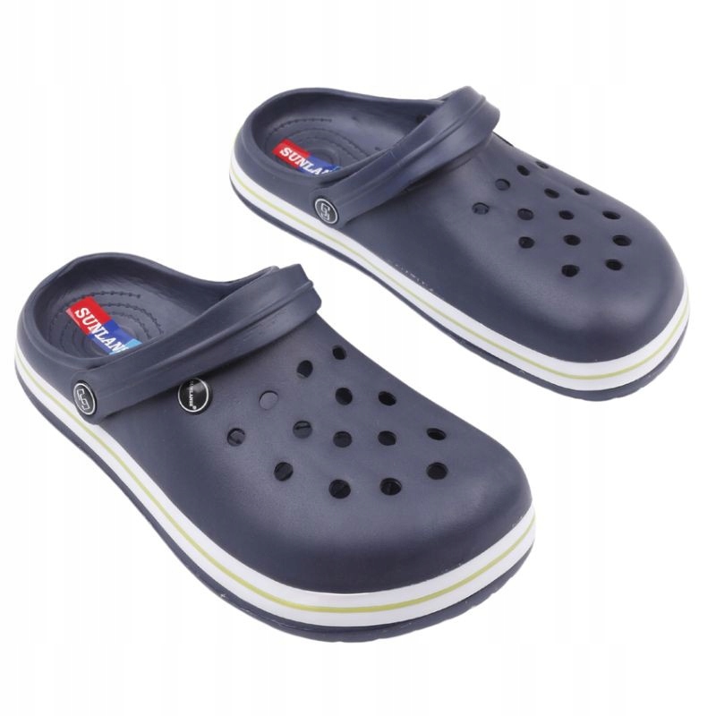 DZIECIĘCE KLAPKI KROKSY LEKKIE chodaki PIANKOWE Kod producenta H133-2NAVY/GREEN38