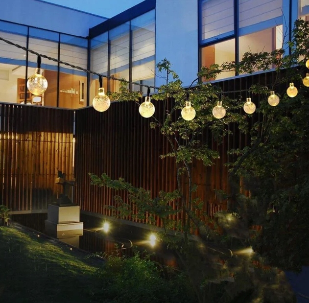 LAMPKI OGRODOWE SOLARNE 40 LED CIEPŁE GIRLANDA OZDOBNA DEKORACJE Marka bez marki