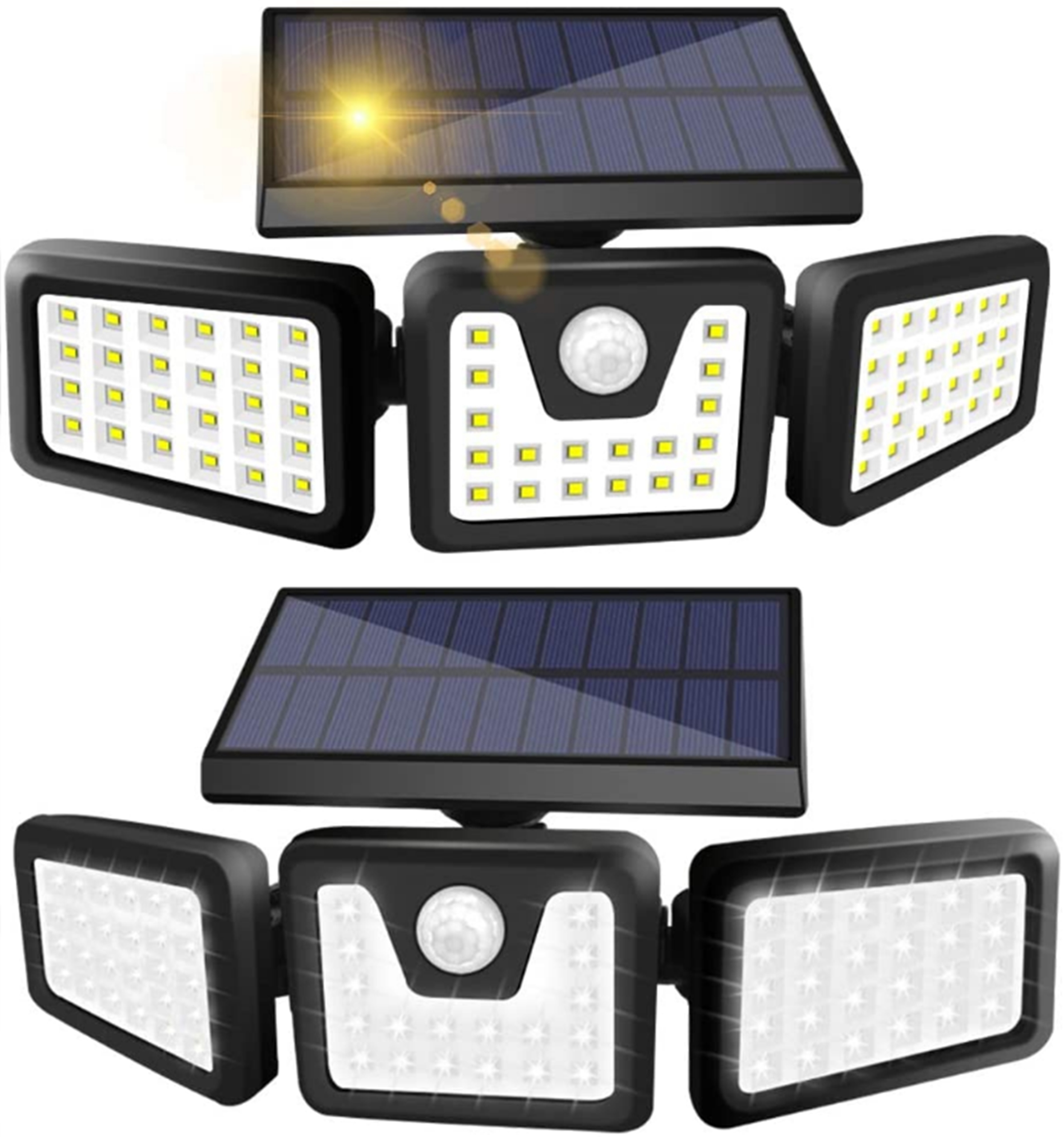 

Lampa Solarna Potrójna Cob Czujnik Zmierzchu Ruchu