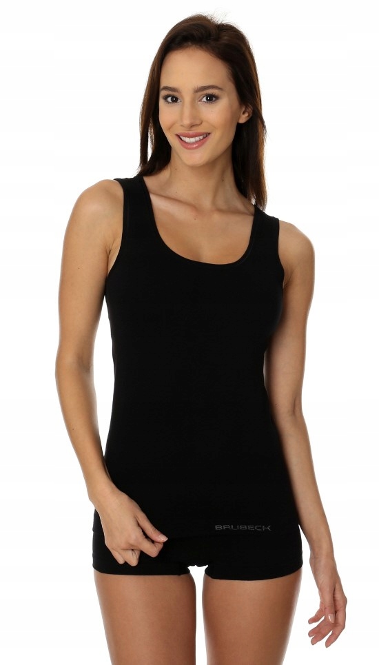 BRUBECK koszulka szer. ramiączko TA00510A czar XL Płeć kobieta