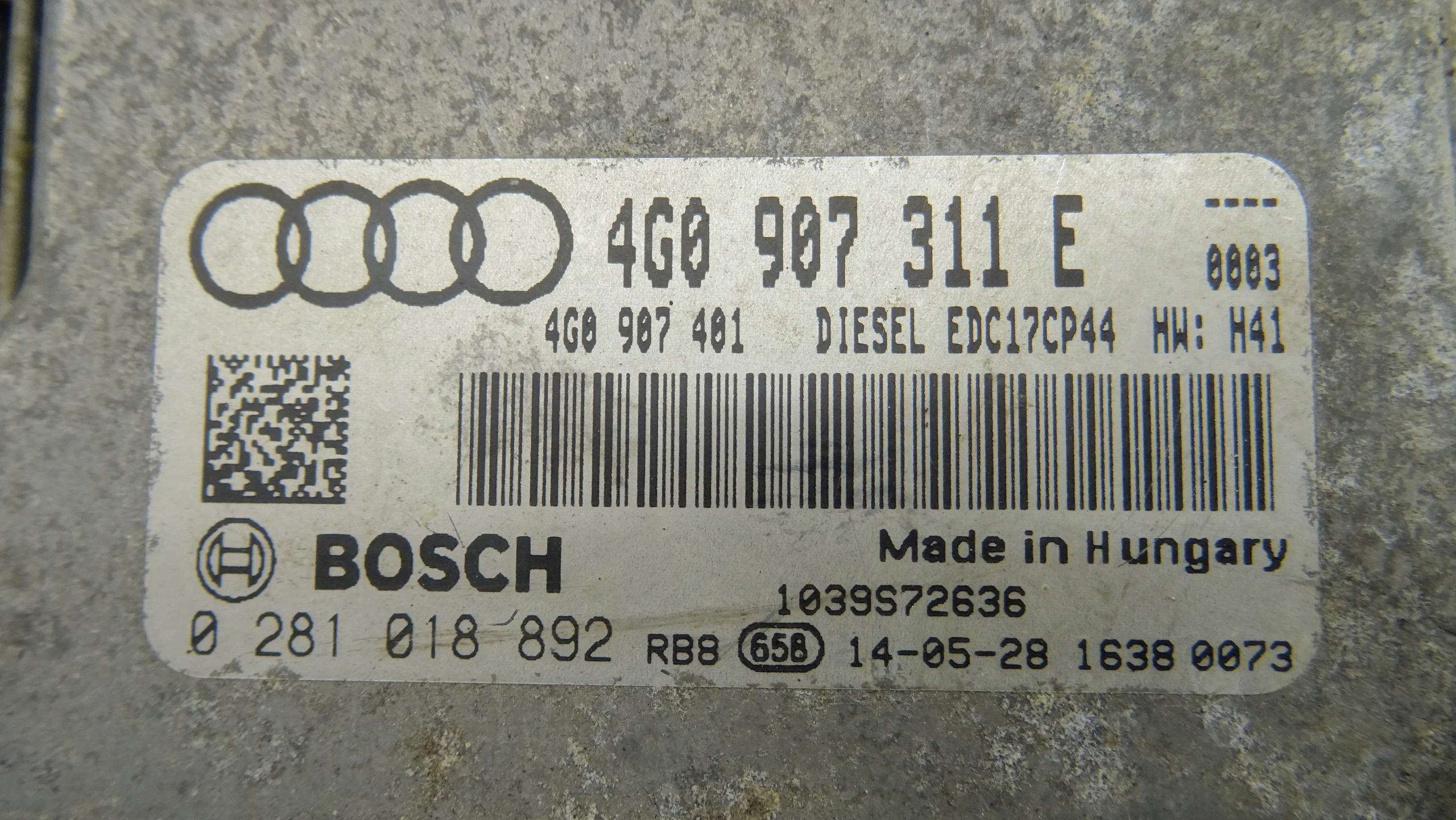 Computer Bedienteil AUDI A6 C7 3,0 TDI 4G0907311E NR M938