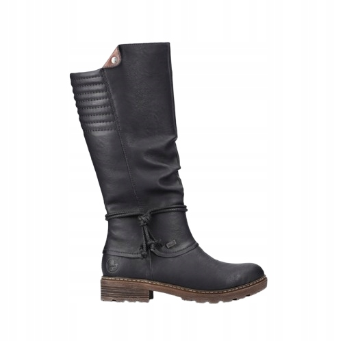 Rieker Dámské Černé Kozačky S Vysokým Zipem 42 6CC
