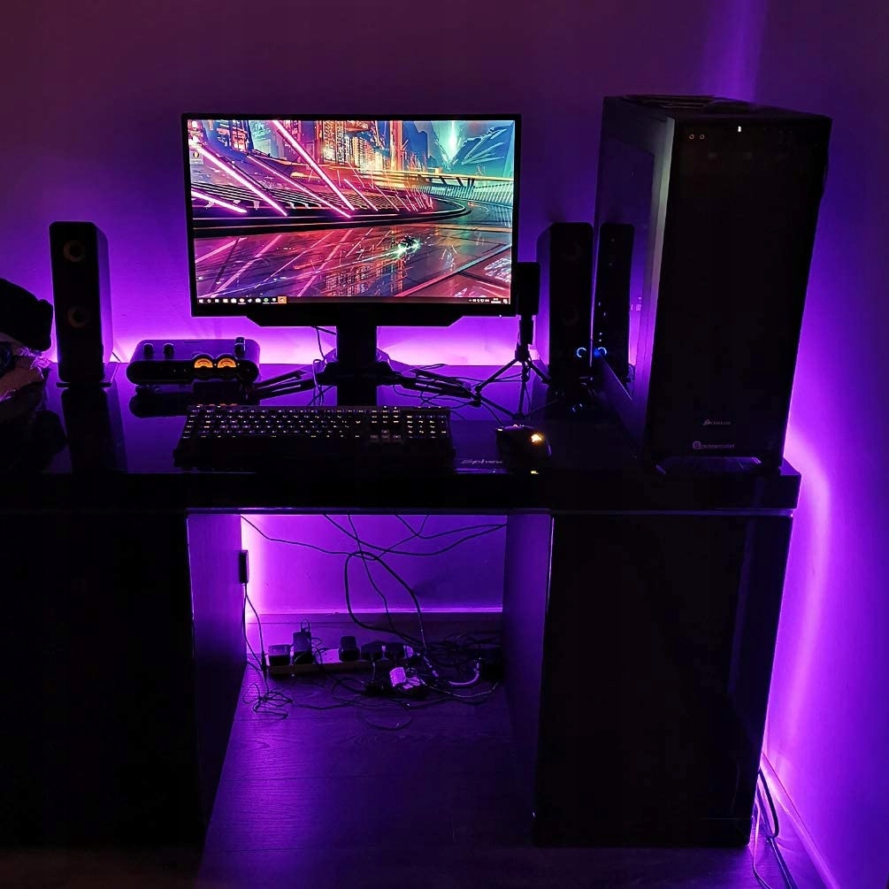 Taśma led IP20 12V 5050 14W UV ultrafiolet 1mb Długość 1 m