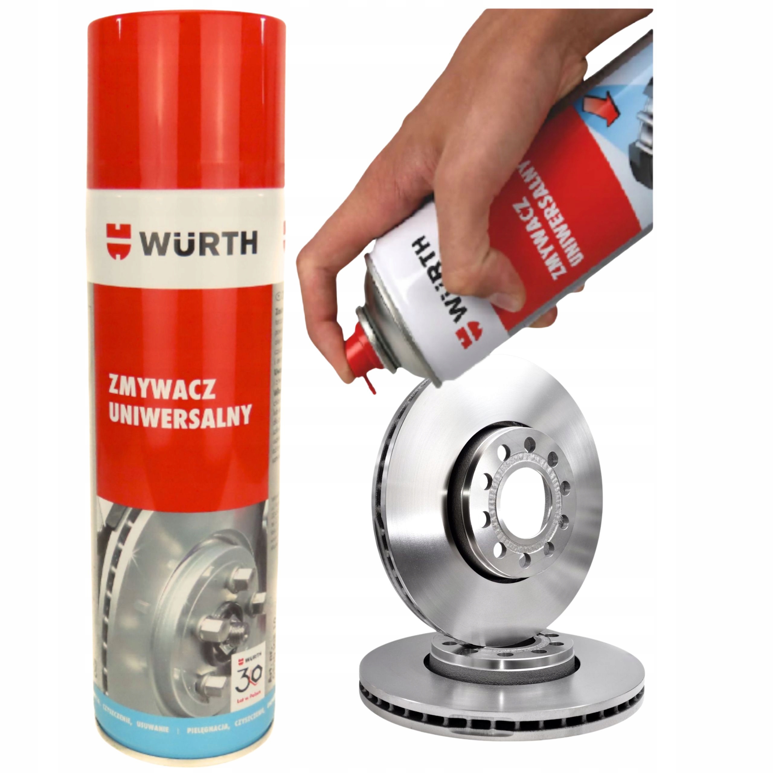 Zmywacz Uniwersalny Wurth 500 ml Do Hamulców Odtłuszczacz Spray Uniwersalny