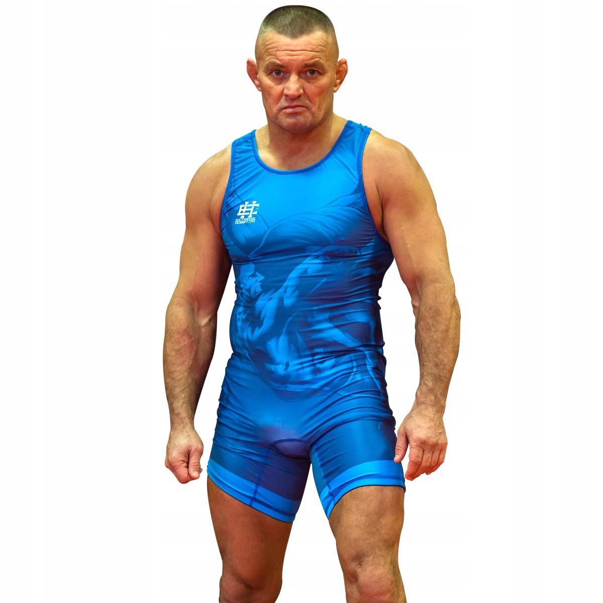 Kostium zapaśniczy męski WRESTLING NIEBIESKI 3XL EXTREME HOBBY