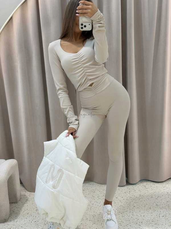 Modelovací komplet Bluza Legíny Mia Maison Béžová M